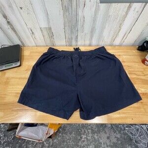 Lane Bryant Slub Shorts Womens Plus Size 22/24 Navy Pull-On Drawstring sku673